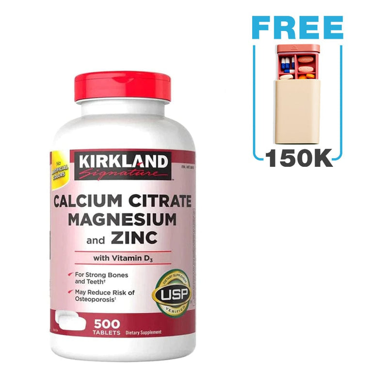 Viên Uống Kirkland Calcium Citrate Magnesium and Zinc With Vitamin D3 (500 viên)