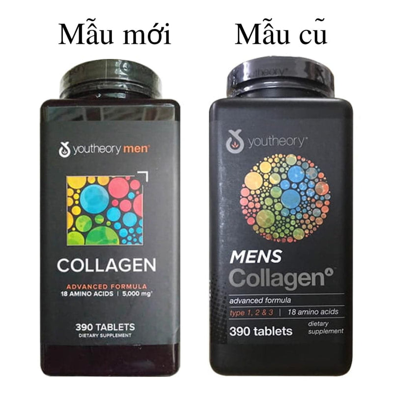 Viên Uống Bổ Sung Collagen Cho Nam Youtheory Mens Collagen Type 1 2 & 3 (390 Viên)