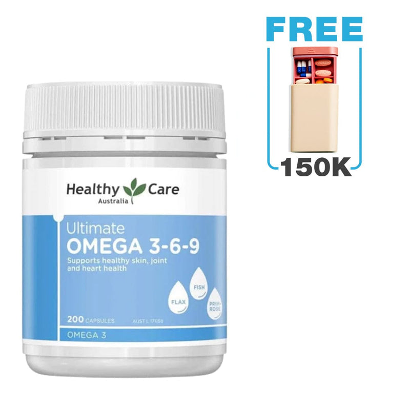 Dầu cá Healthy Care Ultimate Omega 3-6-9 hỗ trợ tim mạch & huyết áp (200 viên)