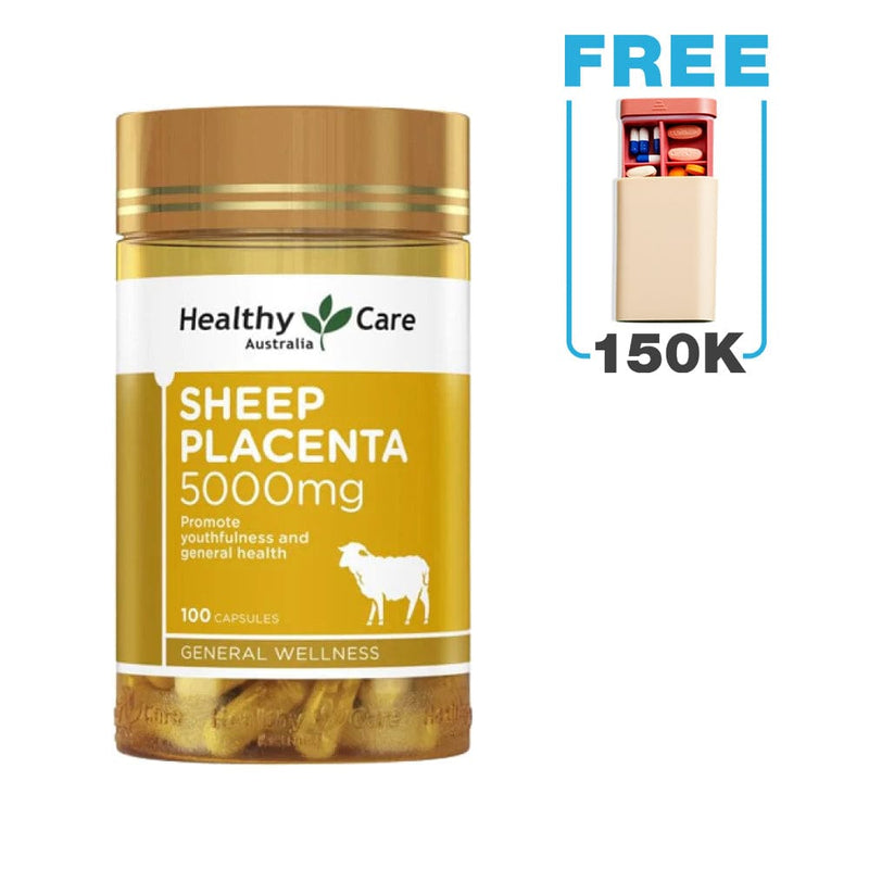 Viên uống Nhau thai Cừu Healthy Care Sheep Placenta 5000mg (100 viên)