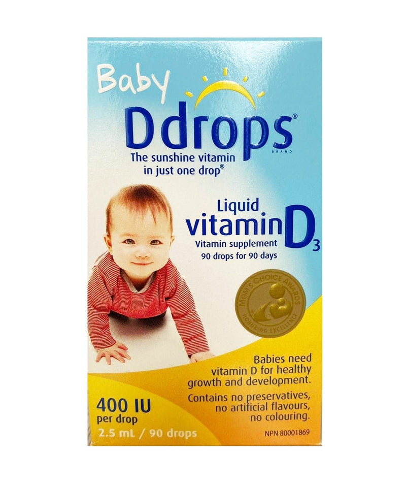 Baby Ddrops Vitamin D3 400 IU dành cho trẻ sơ sinh (400IU/giọt)