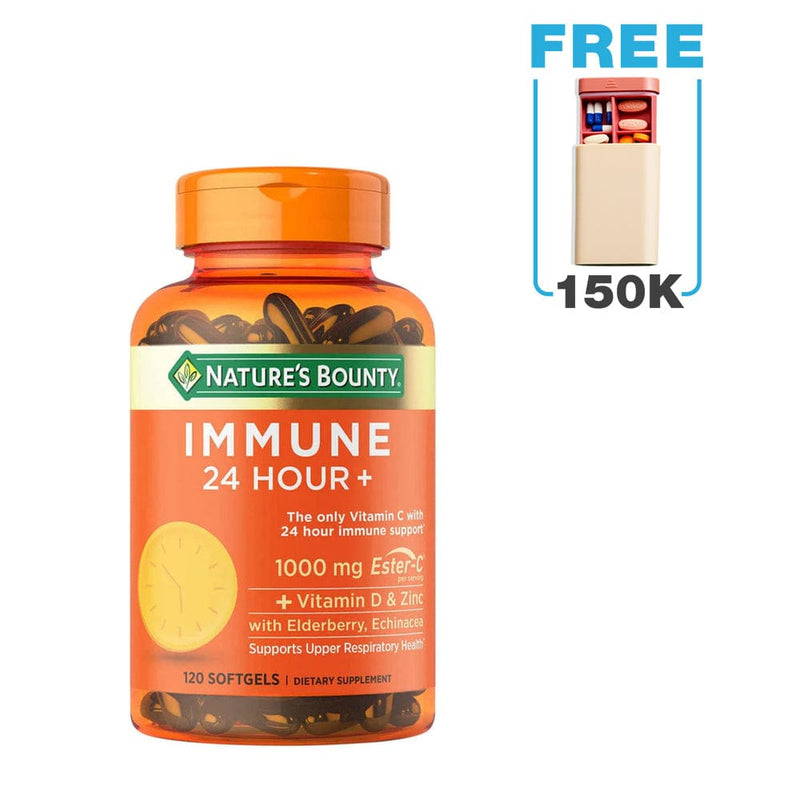 Viên uống tăng hệ miễn dịch Immune 24 Hour+ 120 viên của Nature Bounty