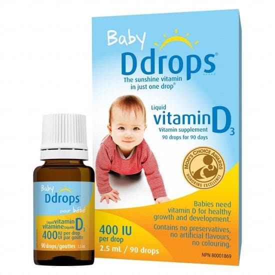 Baby Ddrops Vitamin D3 400 IU dành cho trẻ sơ sinh (400IU/giọt)