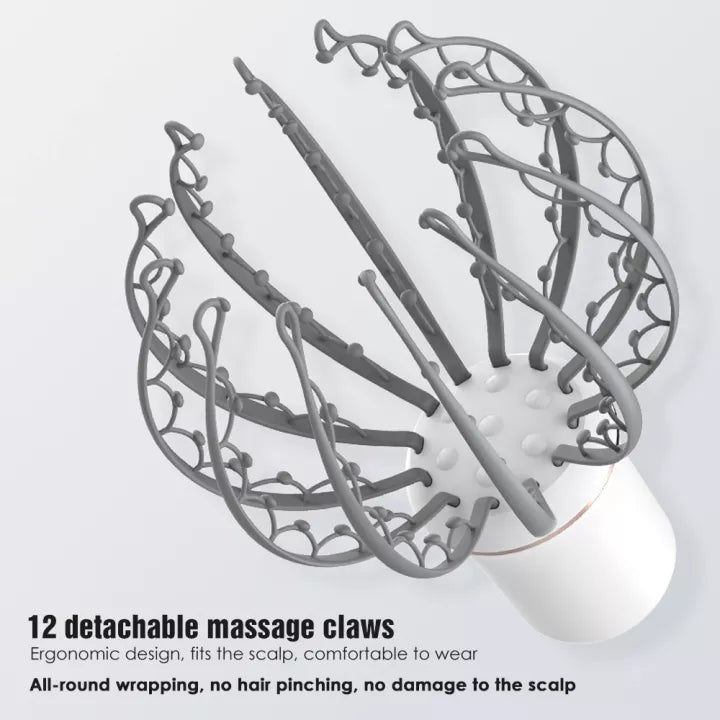 Máy massage đầu chạy điện không dây hình bạch tuộc