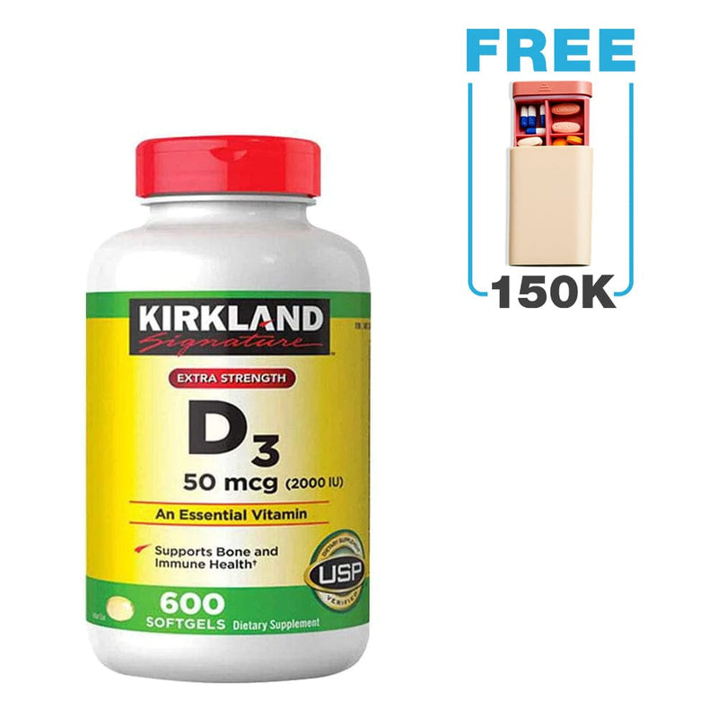 Viên uống Kirkland Signature Expect More Extra Strength D3 50 mcg (600 viên)
