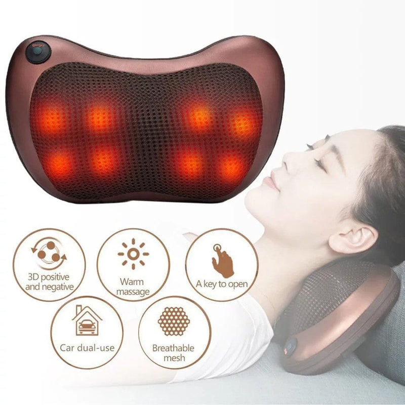 Gối massage hồng ngoại 8 bi 2 chiều công nghệ Nhật Bản