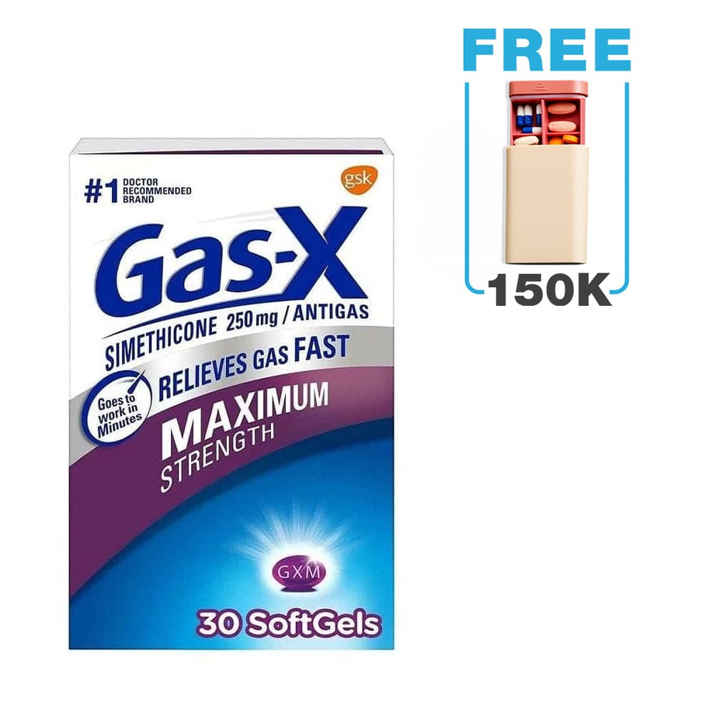 Thuốc đầy hơi khó tiêu GasX Maximum Strength 250mg (30 viên) Saint
