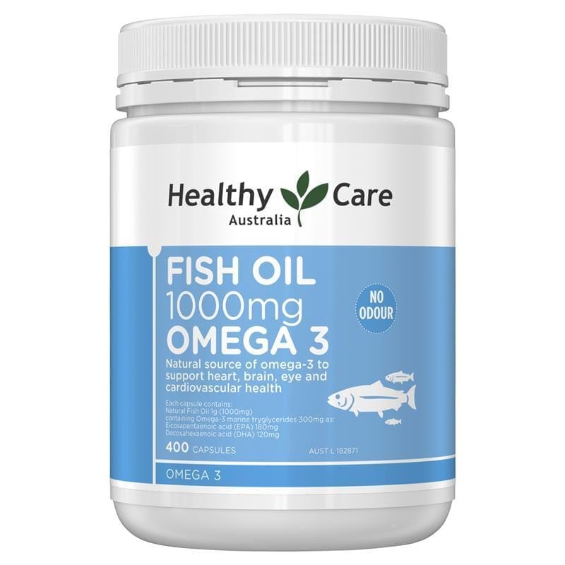 Dầu cá Healthy Care Fish Oil 1000mg Omega-3 (400 viên)
