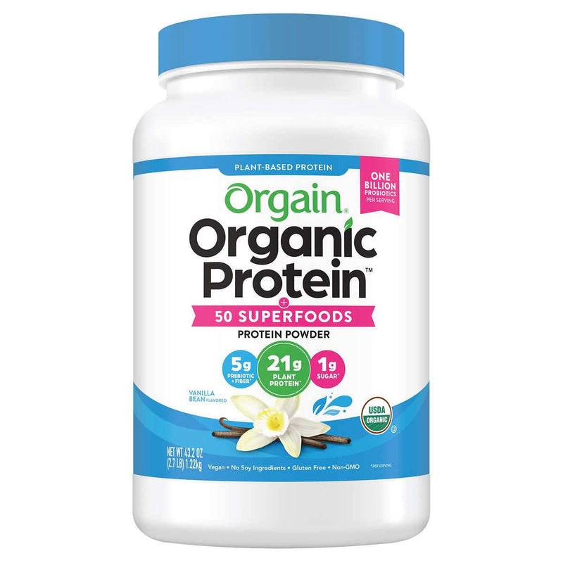Bột Protein hữu cơ Orgain Organic Protein & SUPERFOODS hương Vani (1.22kg)