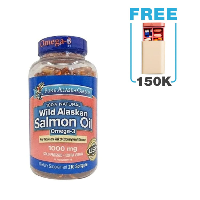 Dầu cá Pure Alaska Omega Wild Alaskan Salmon Oil 1000mg (210 viên)