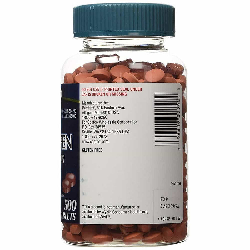 Viên uống kháng viêm giảm đau hạ sốt Kirkland Ibuprofen 200mg (500 viên)