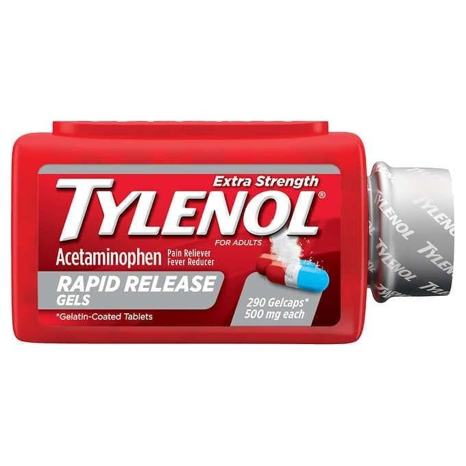 Viên uống giảm đau, hạ sốt Tylenol Acetaminophen Rapid Release 500mg (290 viên)